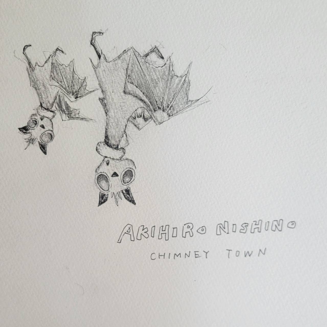 【原画】えんとつ町のコウモリ親子【一点かぎり】