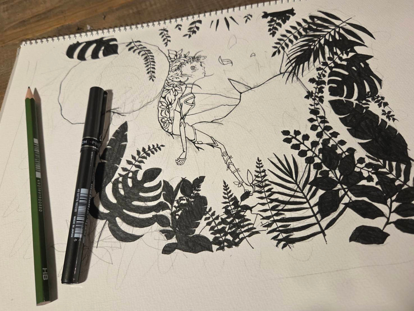 【原画】立ち止まるナギ(※鋭意制作中)