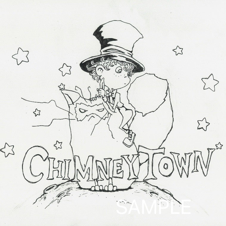 【原画】モフとルビッチ(CHIMNEYTOWN公式グッズの原画)【一点かぎり】