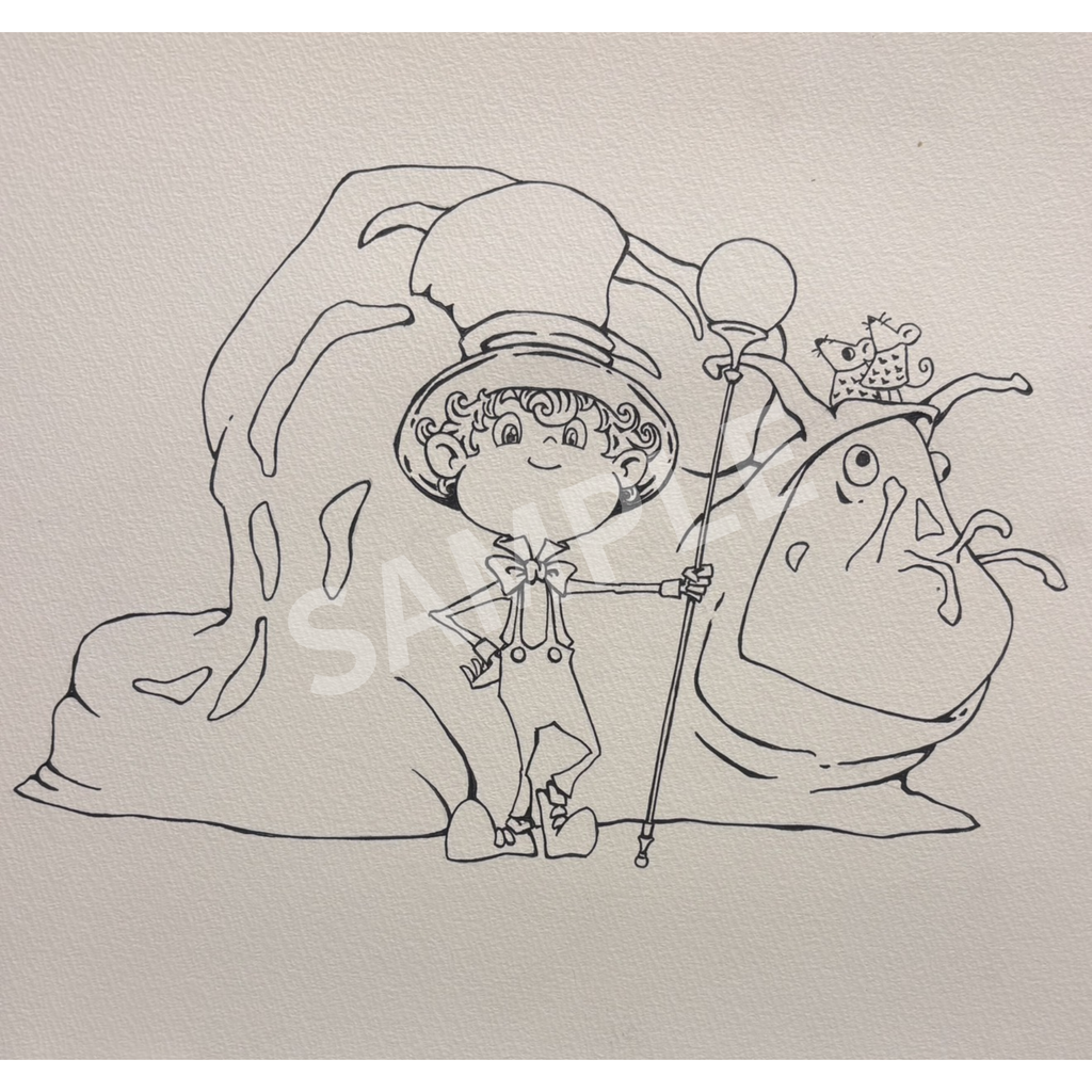 【原画】大ナメクジとルビッチ (CHIMNEYTOWN公式グッズの原画)【一点かぎり】