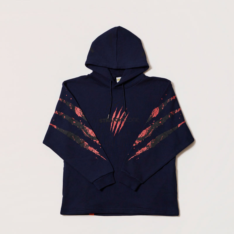 【ラスト10点のみ】【sXe x BAND SAURUS Hoodie】Eye of the REX & Slash：ネイビー（限定75+30着）