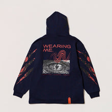 画像をギャラリービューアに読み込む, 【sXe x BAND SAURUS Hoodie】Eye of the REX &amp; Slash：ネイビー（限定75着）
