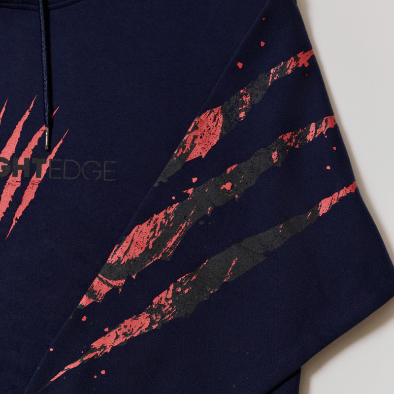 【ラスト10点のみ】【sXe x BAND SAURUS Hoodie】Eye of the REX & Slash：ネイビー（限定75+30着）