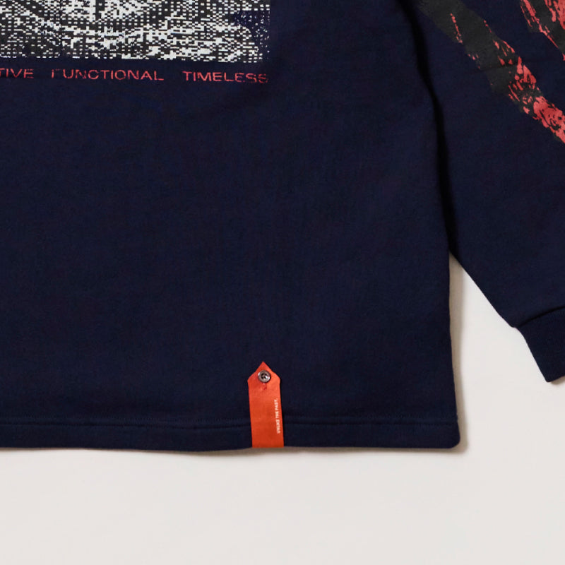 【ラスト10点のみ】【sXe x BAND SAURUS Hoodie】Eye of the REX & Slash：ネイビー（限定75+30着）