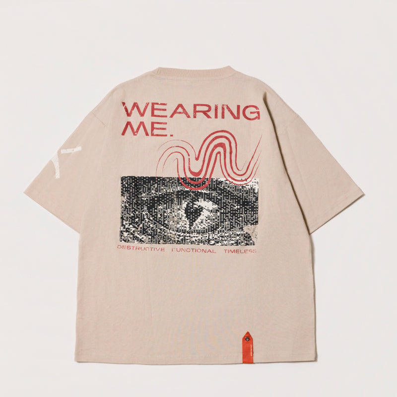 【ラスト30点のみ】【sXe x BAND SAURUS T-SHIRT】Eye of the REX ：ベージュ（限定200+30枚）